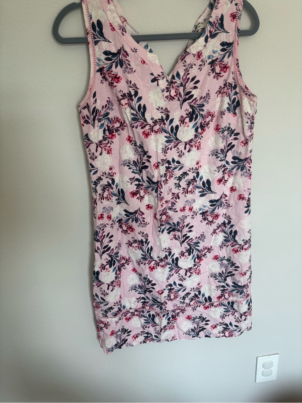George Pink Floral V-Neck Sleeveless Mini Dress